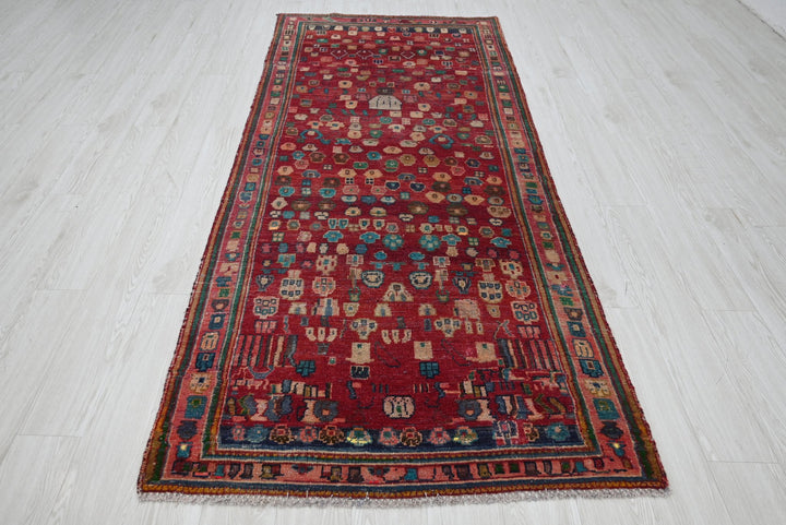 red Medium rug 3' 8" x 8' 7"