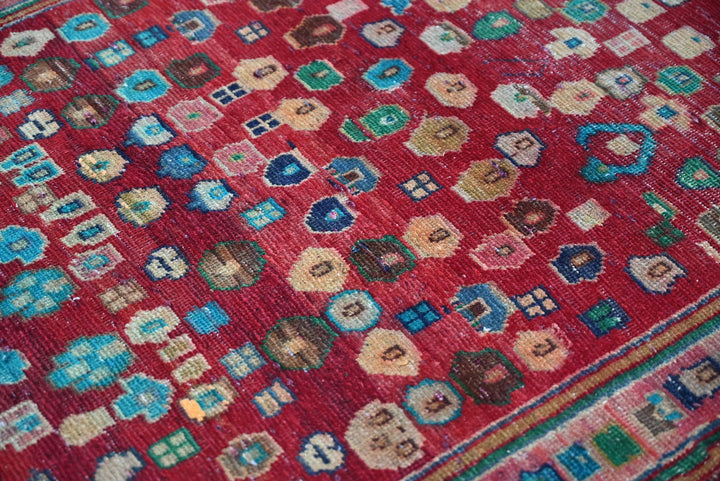 red Medium rug 3' 8" x 8' 7"