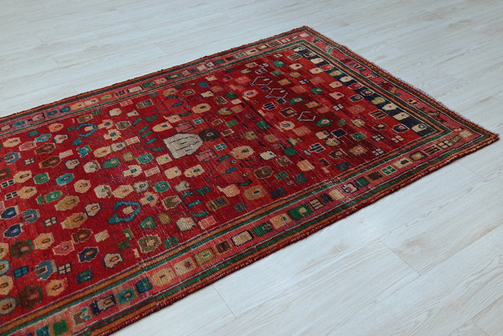 red Medium rug 3' 8" x 8' 7"