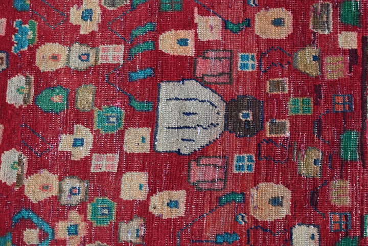 red Medium rug 3' 8" x 8' 7"