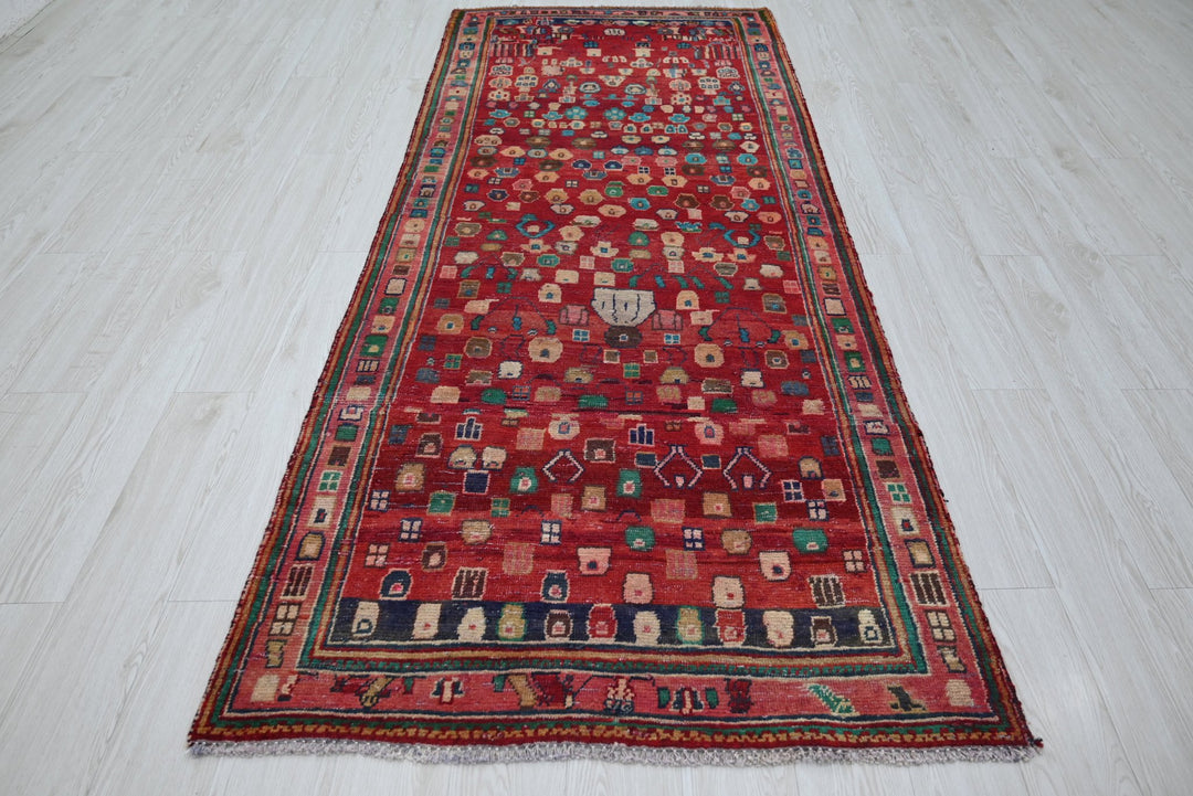 red Medium rug 3' 8" x 8' 7"