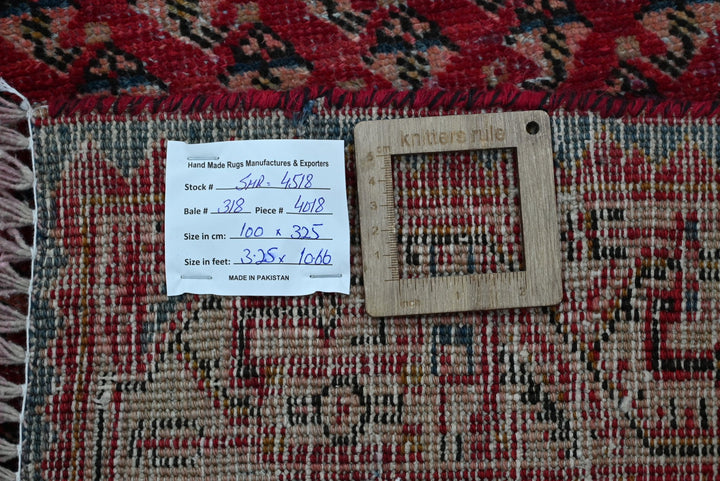 red Runner rug 3' 3" x 10' 8"
