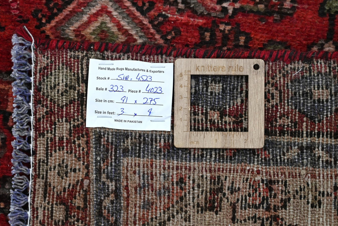 red Runner rug 3' 2" x 9' 0"