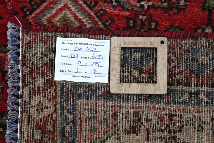 red Runner rug 3' 2" x 9' 0"