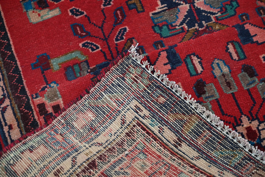 red Runner rug 3' 4" x 8' 11"