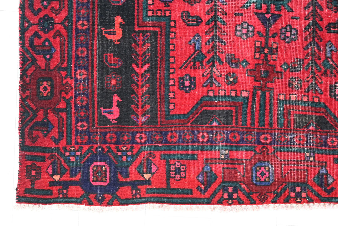 red Medium rug 3' 9" x 9' 2"