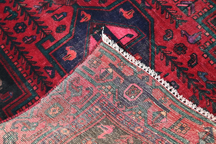 red Medium rug 3' 9" x 9' 2"