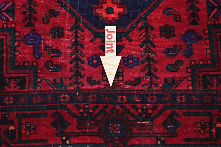 red Medium rug 3' 9" x 9' 2"