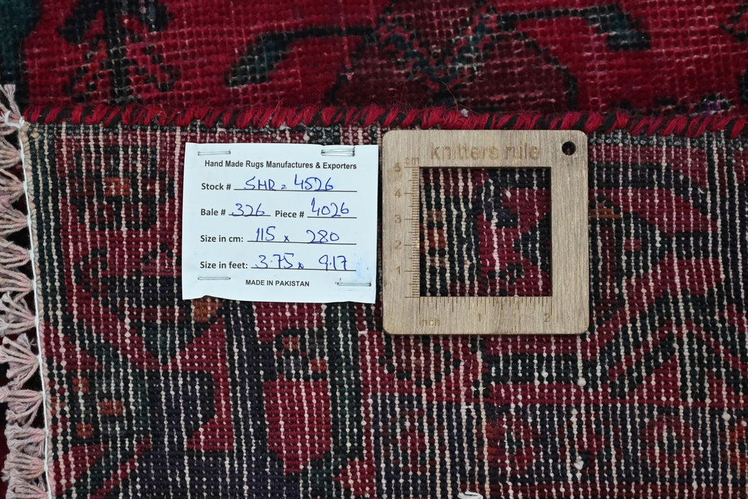 red Medium rug 3' 9" x 9' 2"