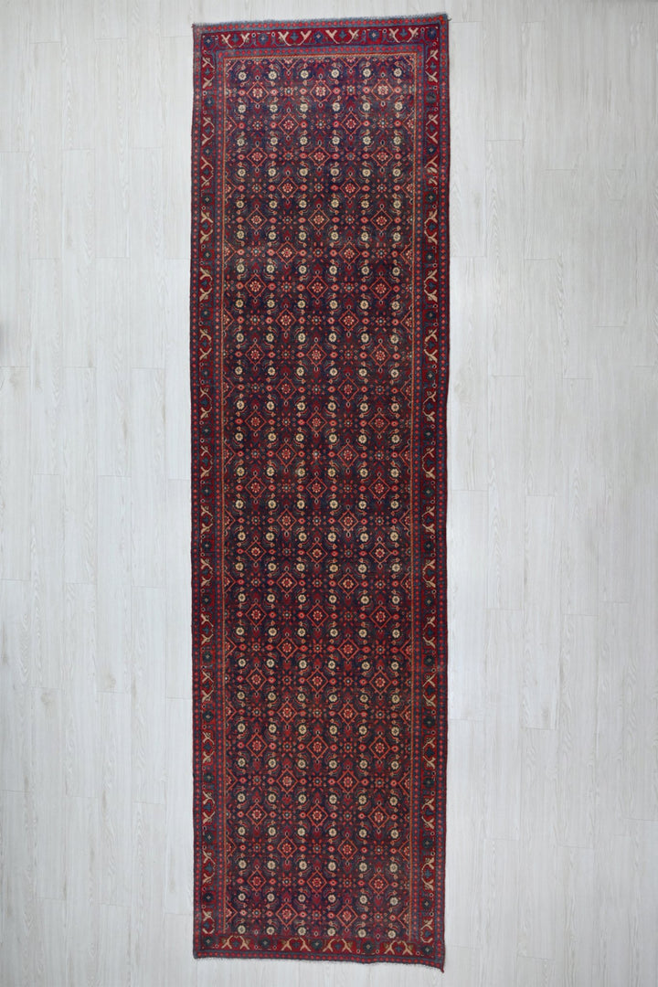 blue Runner rug 3' 7" x 12' 6"