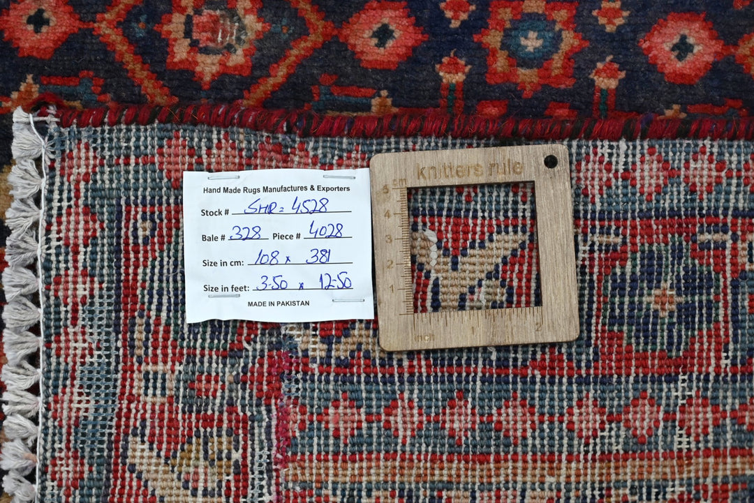 blue Runner rug 3' 7" x 12' 6"