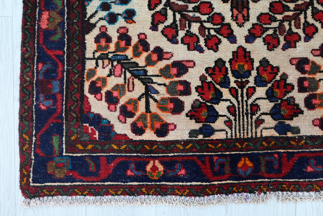 white Runner rug 2' 9" x 9' 11"