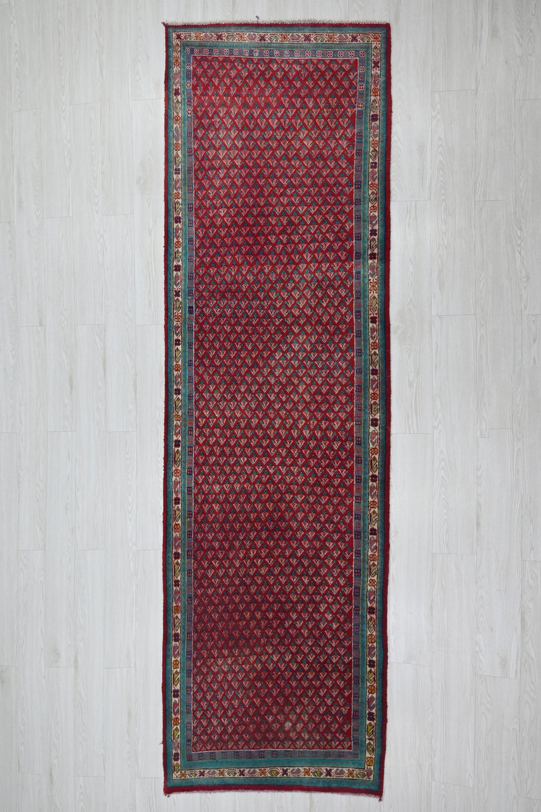 red Runner rug 3' 1" x 10' 1"