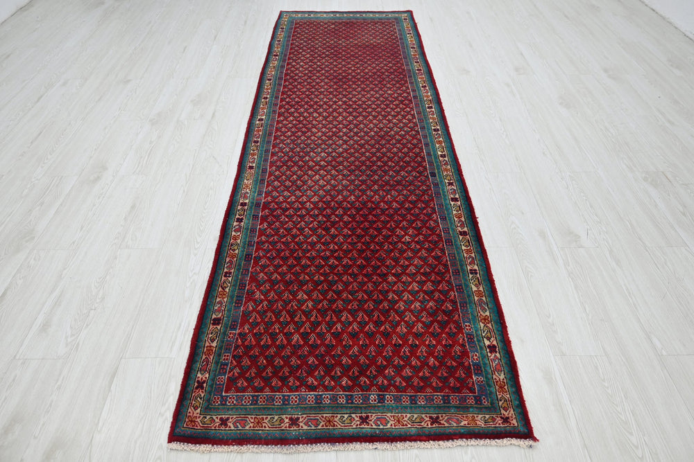 red Runner rug 3' 1" x 10' 1"