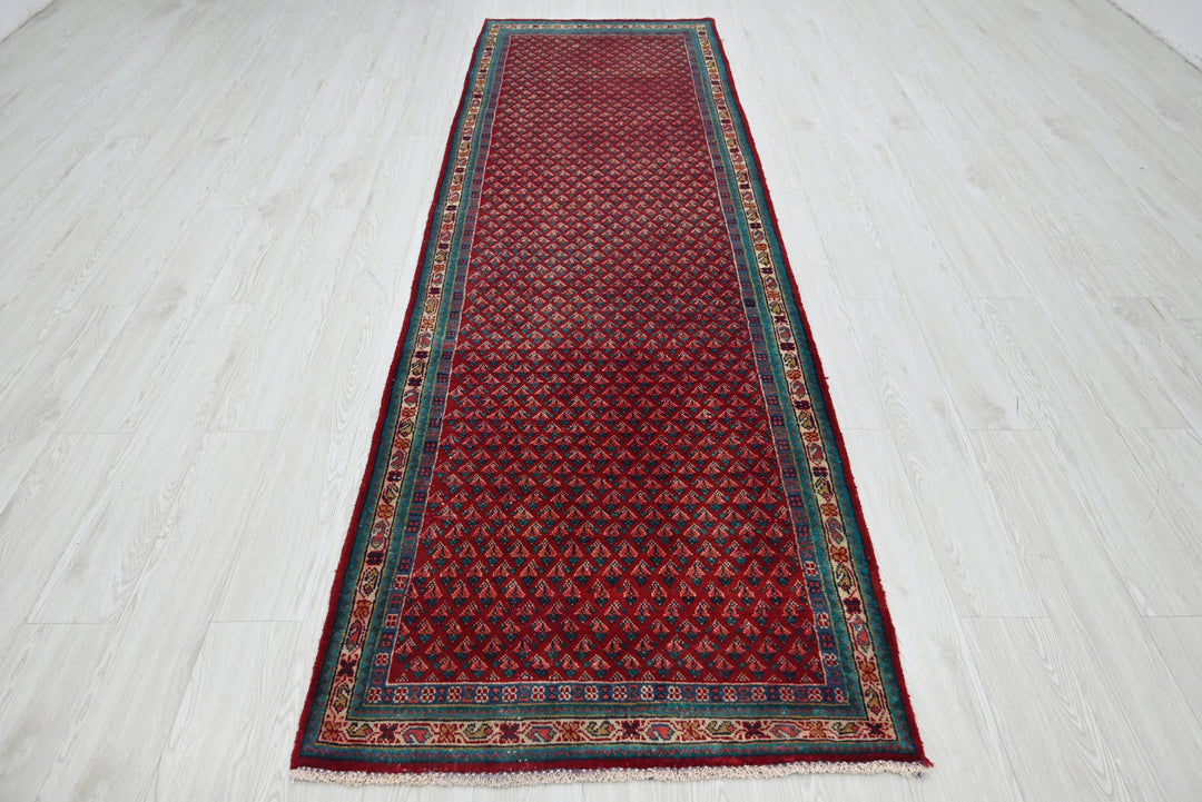 red Runner rug 3' 1" x 10' 1"