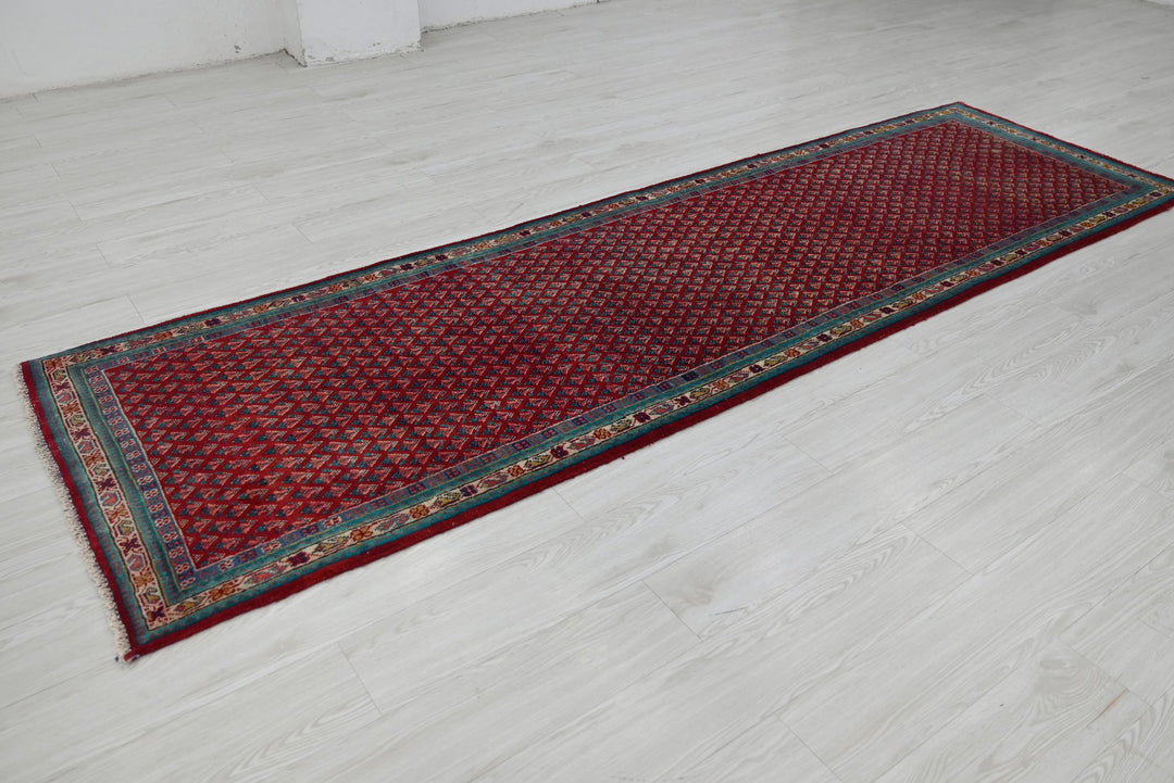 red Runner rug 3' 1" x 10' 1"