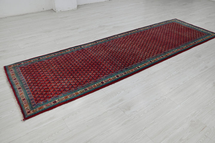 red Runner rug 3' 1" x 10' 1"