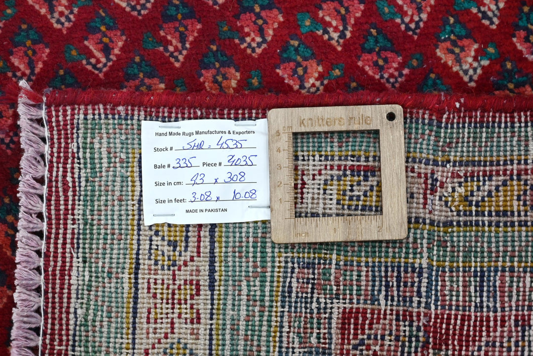 red Runner rug 3' 1" x 10' 1"