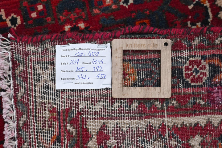 red Runner rug 3' 5" x 9' 7"