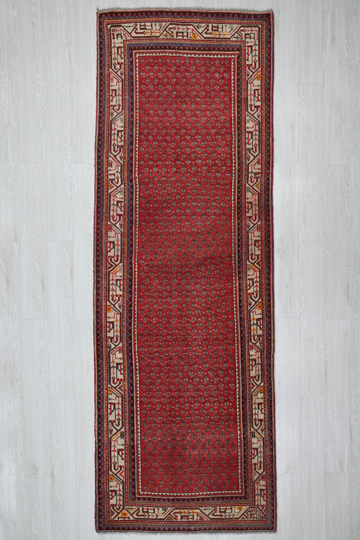 red Runner rug 3' 7" x 9' 10"