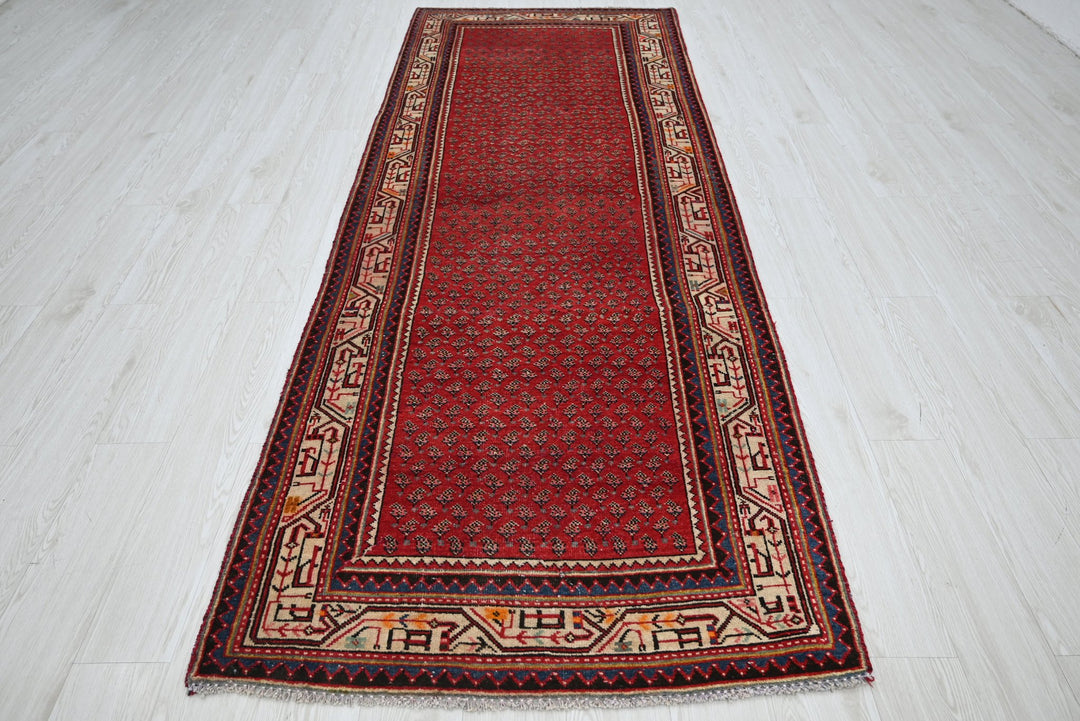 red Runner rug 3' 7" x 9' 10"