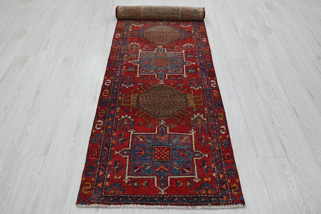 red Runner rug 2' 5" x 10' 1"