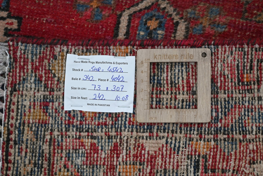 red Runner rug 2' 5" x 10' 1"