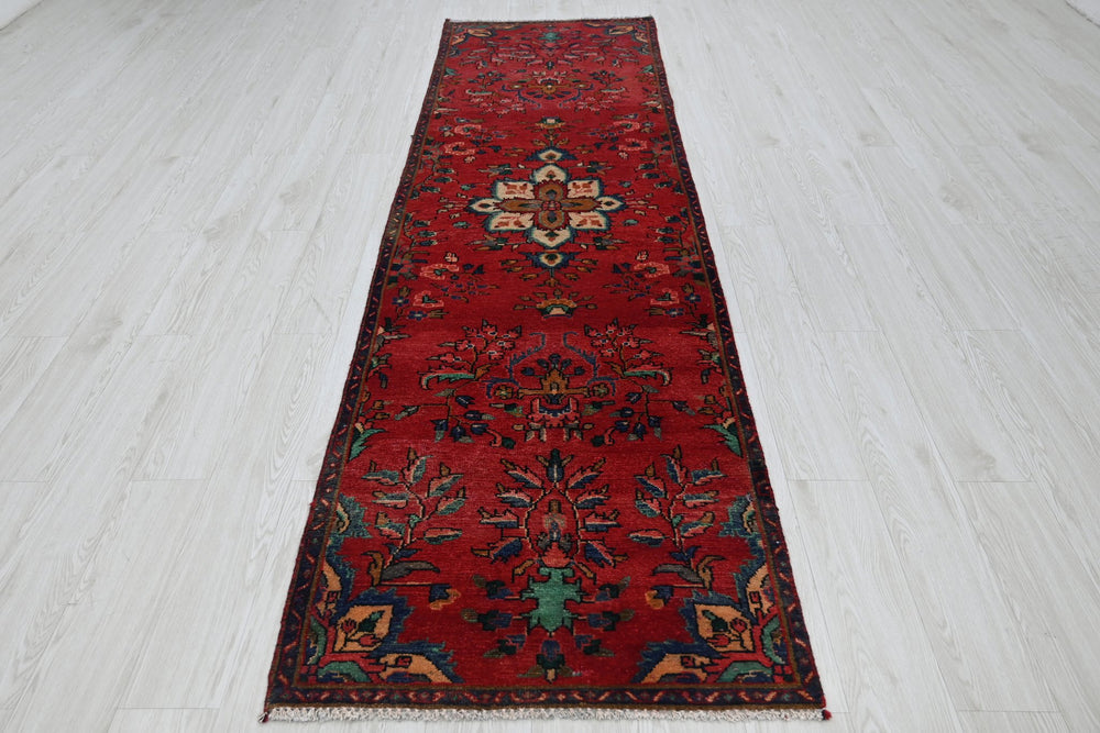 red Runner rug 2' 9" x 9' 10"
