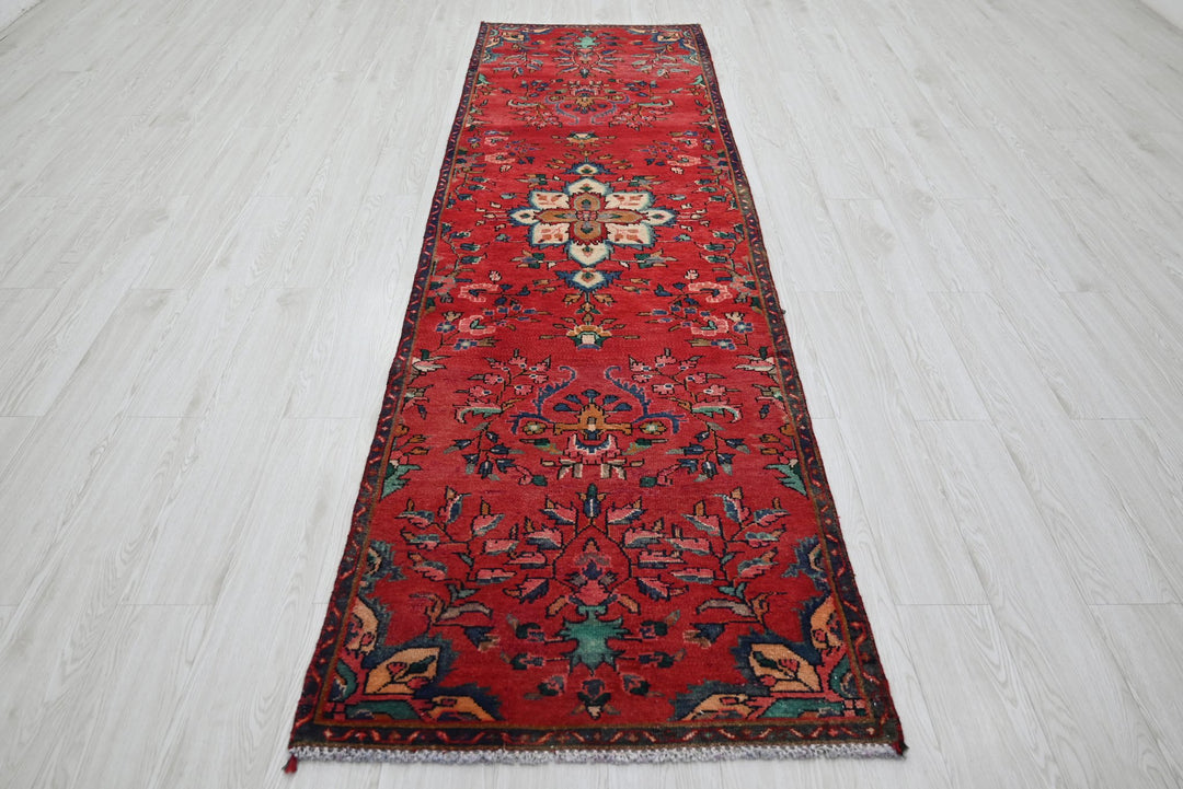 red Runner rug 2' 9" x 9' 10"