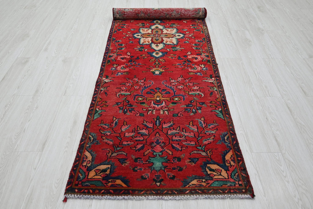 red Runner rug 2' 9" x 9' 10"