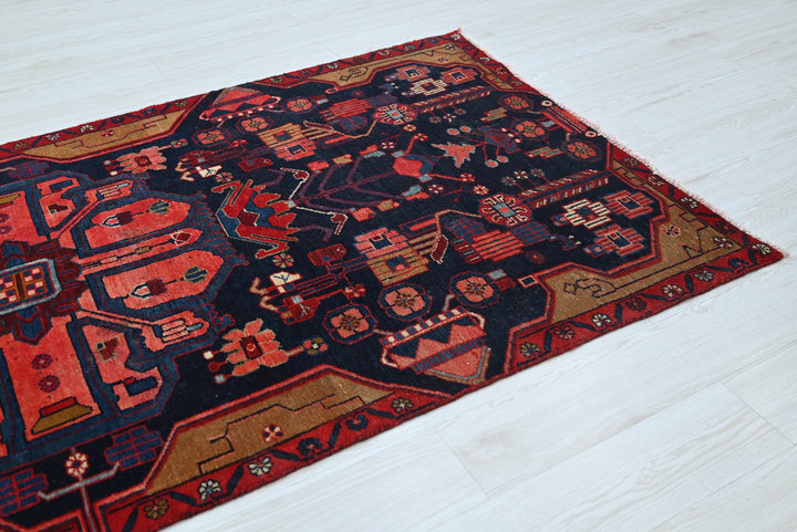 blue Medium rug 3' 10" x 8' 6"
