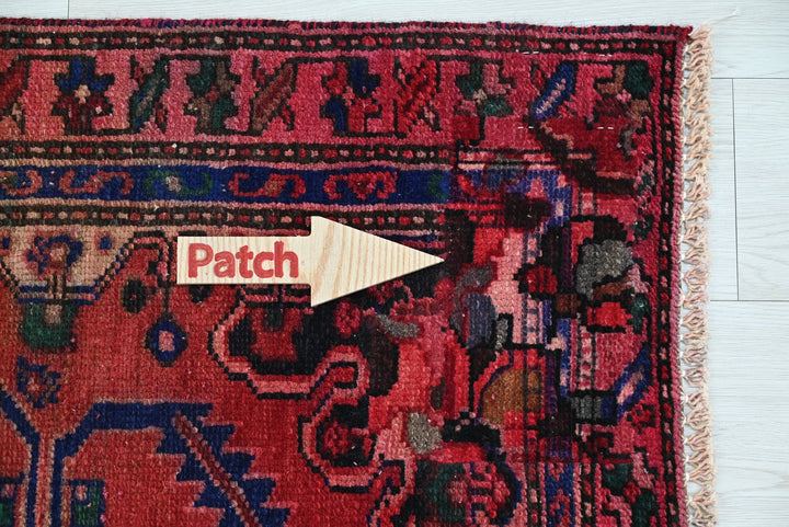 red Medium rug 3' 1" x 7' 4"