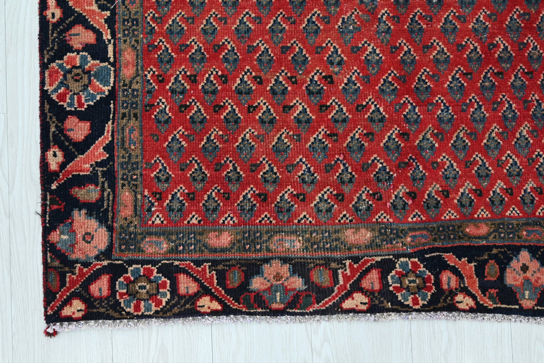 red Runner rug 3' 5" x 7' 10"