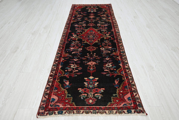 black Runner rug 3' 1" x 8' 10"