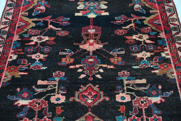 black Runner rug 3' 1" x 8' 10"