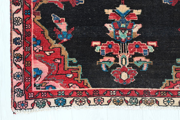 black Runner rug 3' 1" x 8' 10"