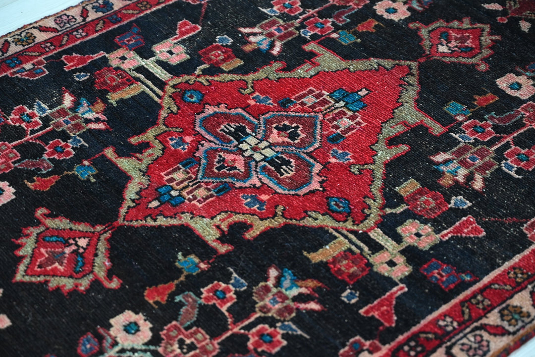 black Runner rug 3' 1" x 8' 10"