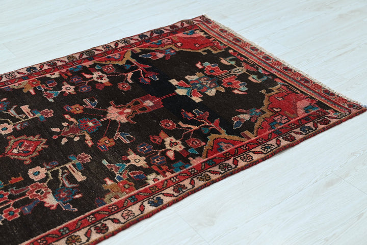 black Runner rug 3' 1" x 8' 10"