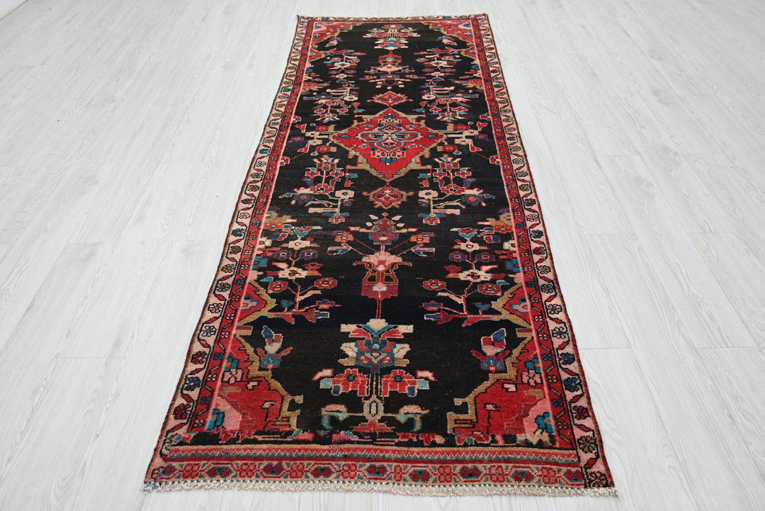 black Runner rug 3' 1" x 8' 10"