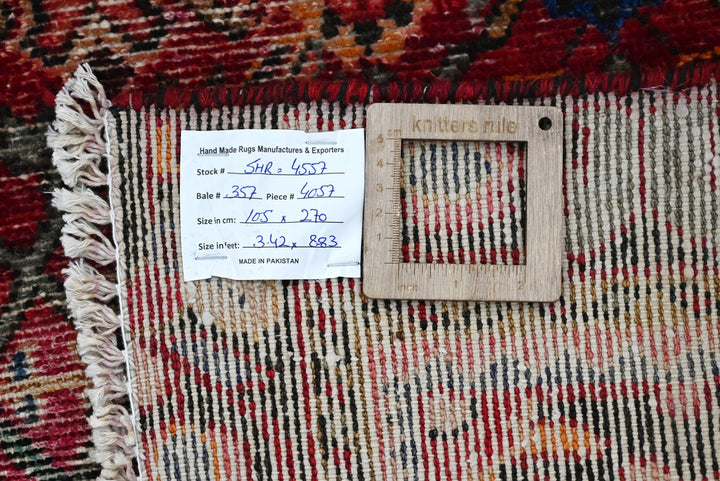 red Runner rug 3' 5" x 8' 10"