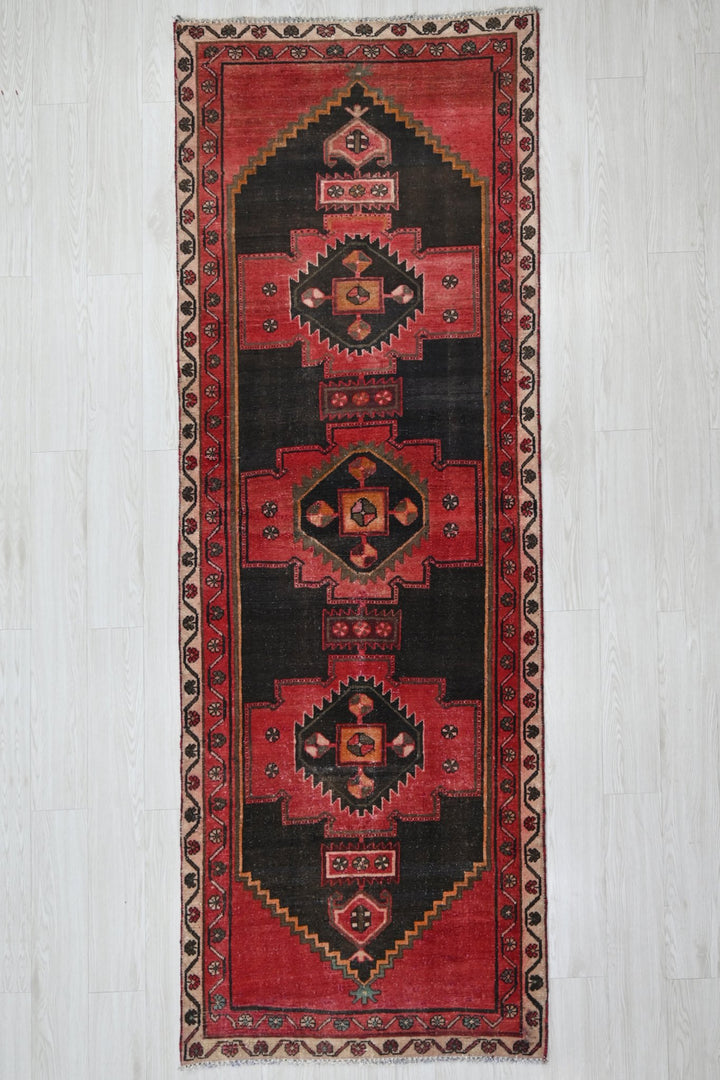 red Runner rug 3' 2" x 8' 8"