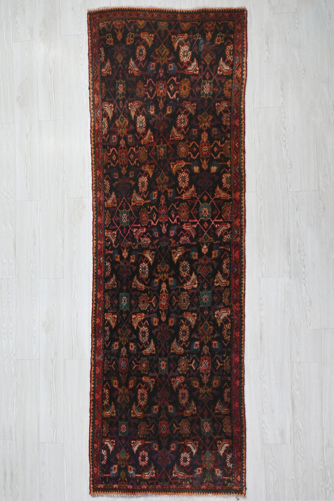 black Runner rug 2' 9" x 8' 9"