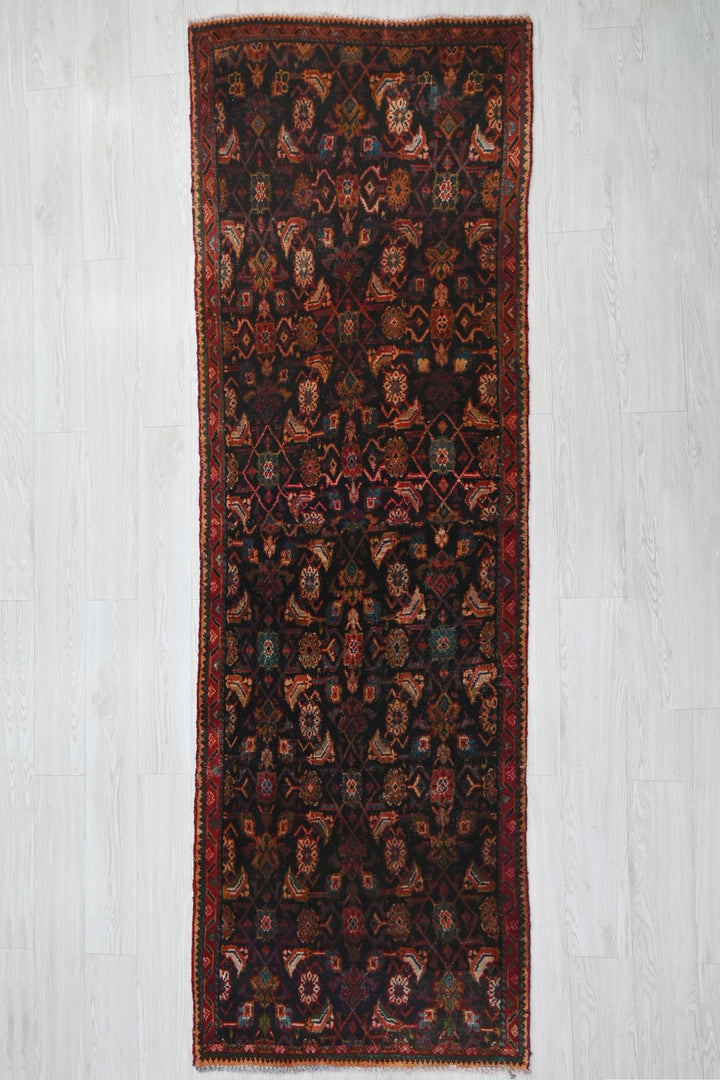black Runner rug 2' 9" x 8' 9"