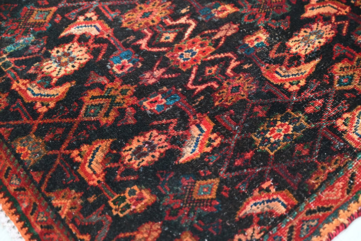 black Runner rug 2' 9" x 8' 9"