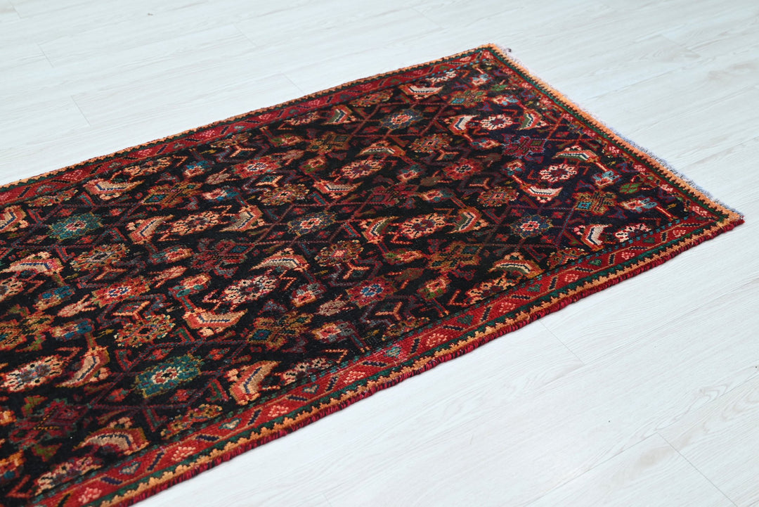 black Runner rug 2' 9" x 8' 9"