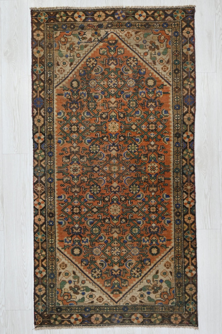orange Accent rug 3' 0" x 6' 1"