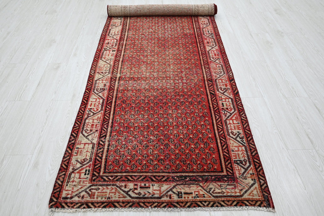 red Runner rug 3' 5" x 10' 3"