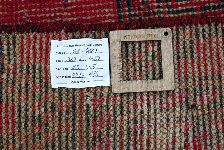 red Runner rug 3' 5" x 9' 8"