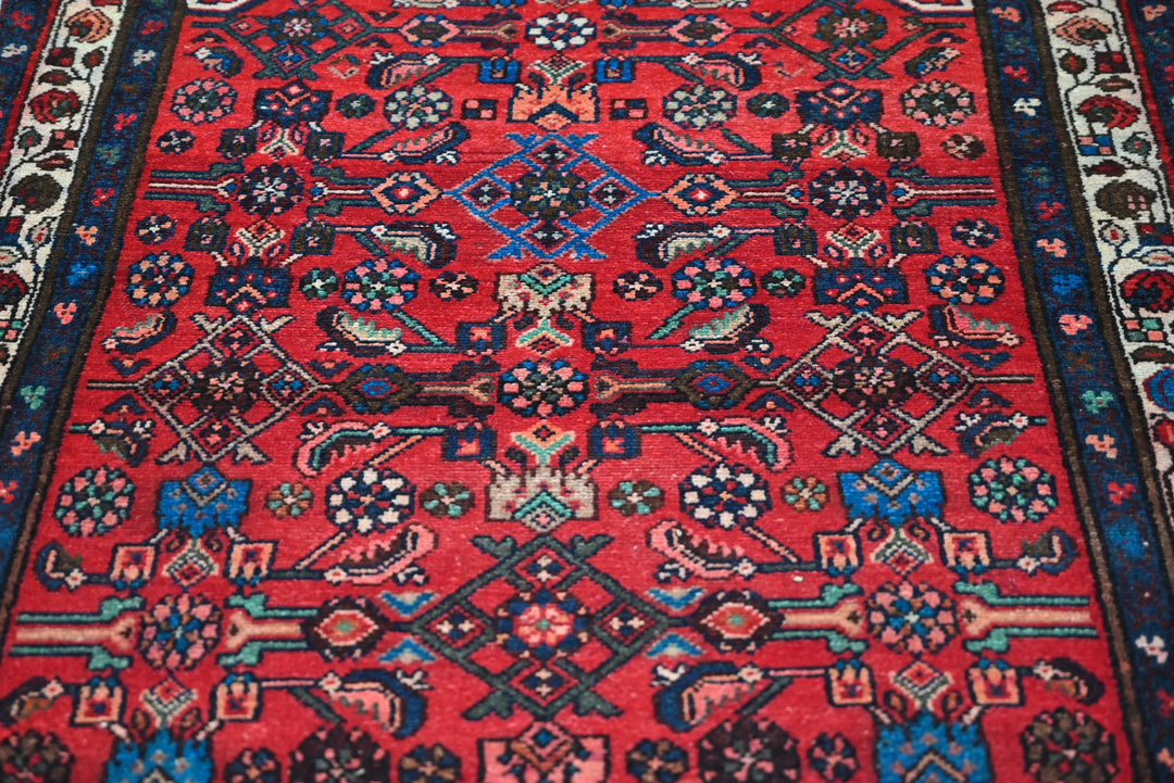 red Runner rug 3' 5" x 12' 2"