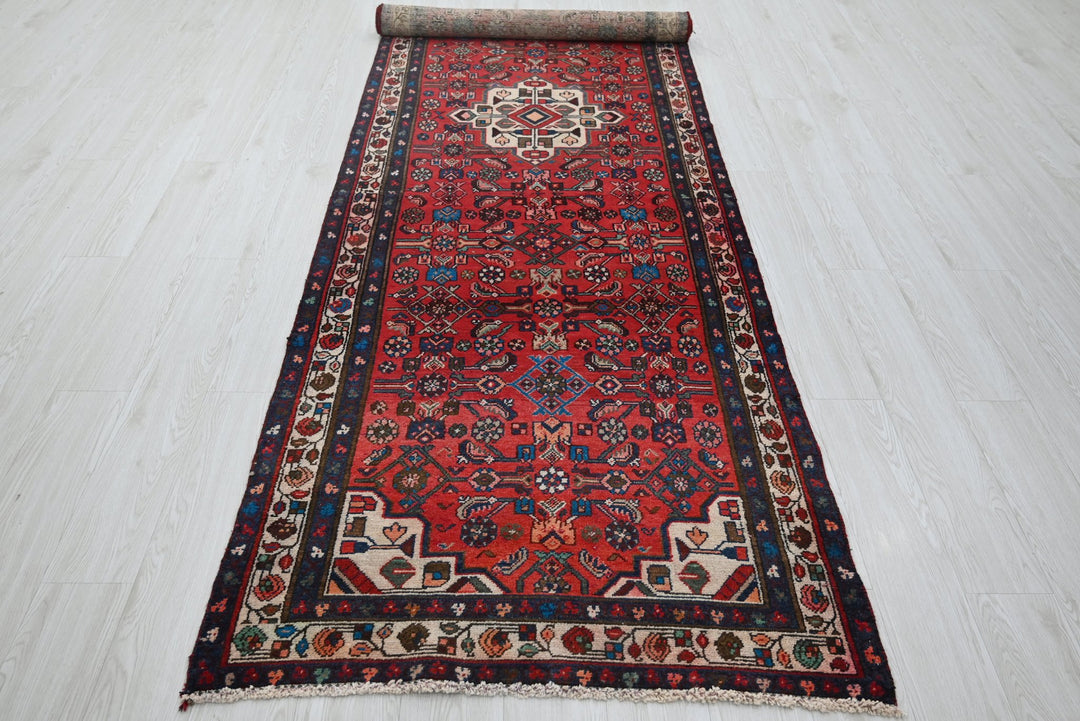 red Runner rug 3' 5" x 12' 2"